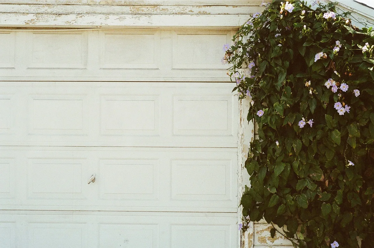 garage door, nature, white, plant. Garage door service equipment checklist for new owners