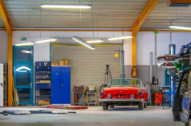 antique car, garage, repair, dare, automobile, classic, lifting platform, convertible, car wallpapers, car, restore, rarity, chevrolet, red, rare. More referrals for a garage door service business: what actually works